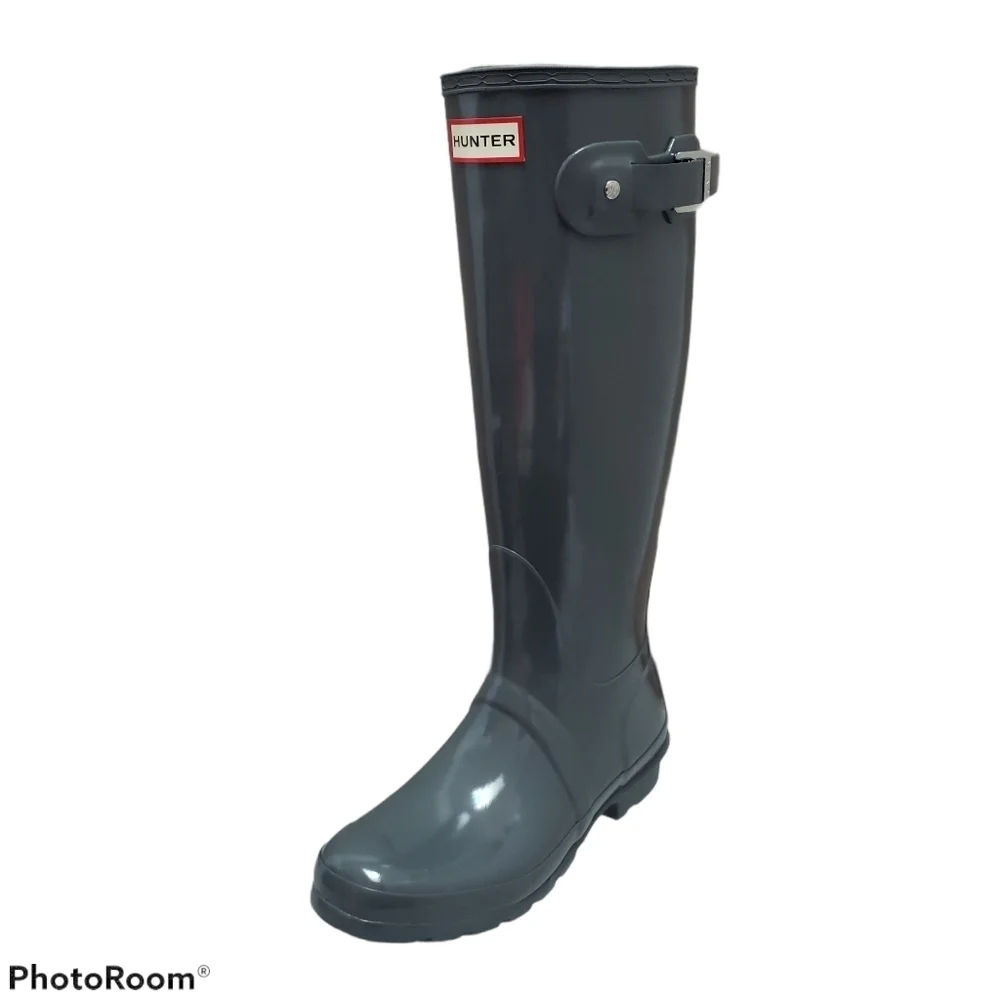 Hunter‎ original tall gloss boots Sz 6